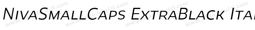 NivaSmallCaps ExtraBlack Italic字体转换